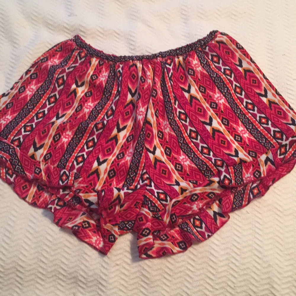 Aztec patterned shorts